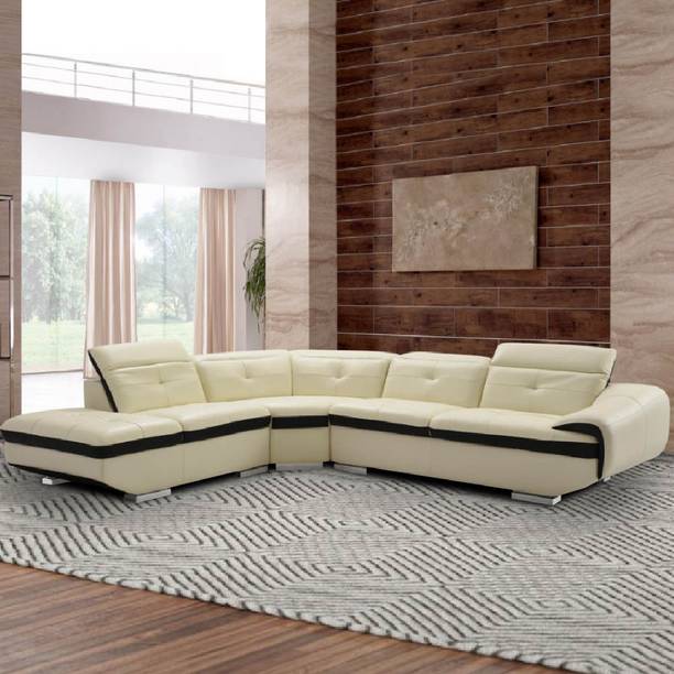 fabrique Uptown Lshape Corner RHS Leatherette 6 Seater  Sofa