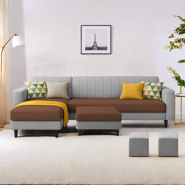 Casaliving Moris LHS Fabric 8 Seater  Sofa