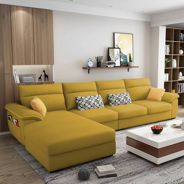 Casaliving Seams Fabric 6 Seater  Sofa