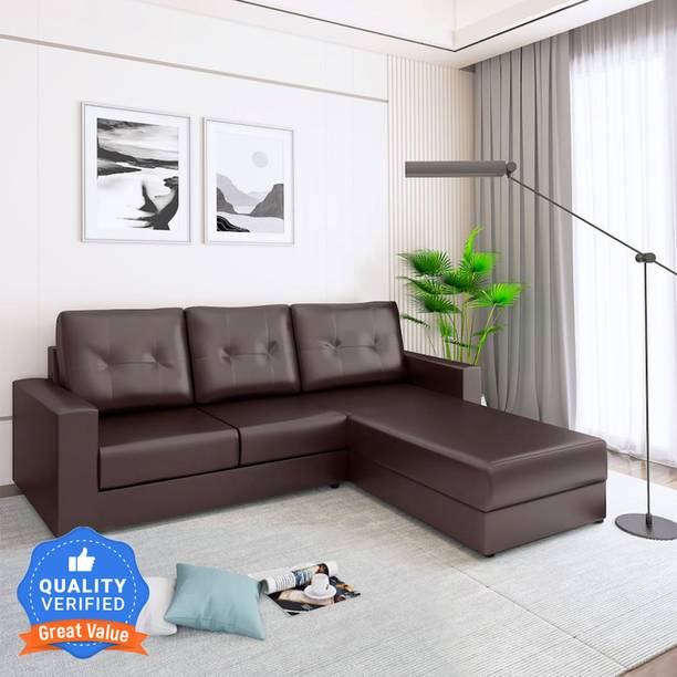 Flipkart Perfect Homes Bruny RHS Leatherette 5 Seater  Sofa