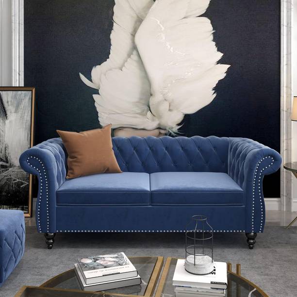 DMK Fully Upholstered Two Seater Fabric Sofa For Living Room/ Office/ Guest Room | Fabric 2 Seater  Sofa