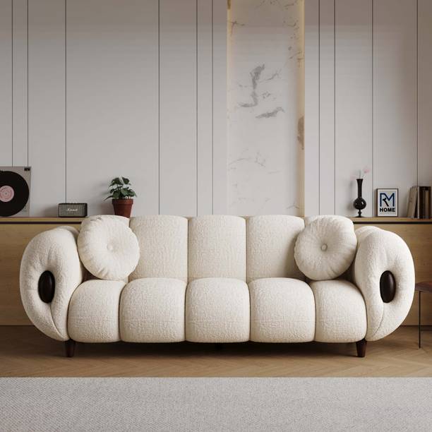 RM HOME Minotti Premium Boucle Fab Modern Design Soft Comfort Superior Craftsmanship Fabric 3 Seater  Sofa