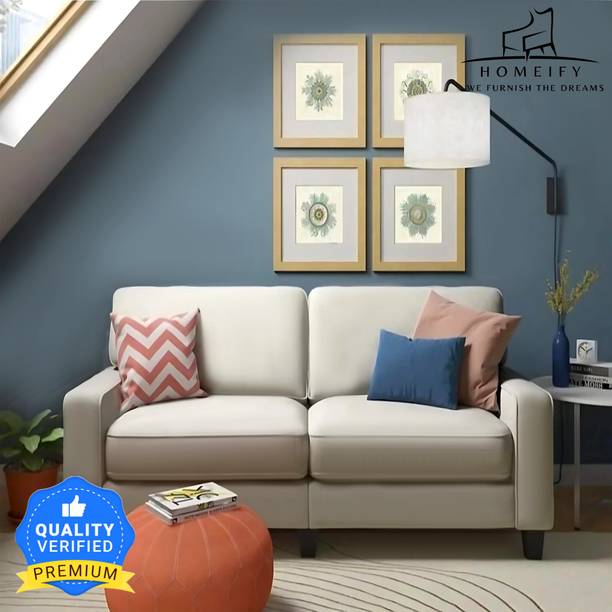 Homeify Nirvan 3 Seater Fabric Upholstered Sofa Set Fabric 3 Seater  Sofa