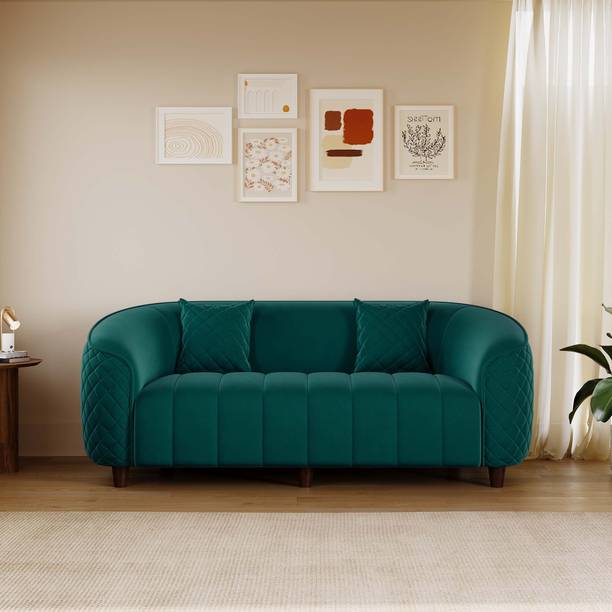 RM HOME Irina Premium Fab HR Foam Modern Design Soft Seating Ultimate Comfort Fabric 2 Seater  Sofa