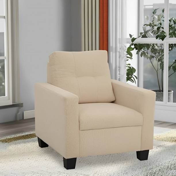 Carftjar Fully Upholstered One Seater Sofa For Living Room , Bed Room , Office , Cafe Fabric 1 Seater  Sofa
