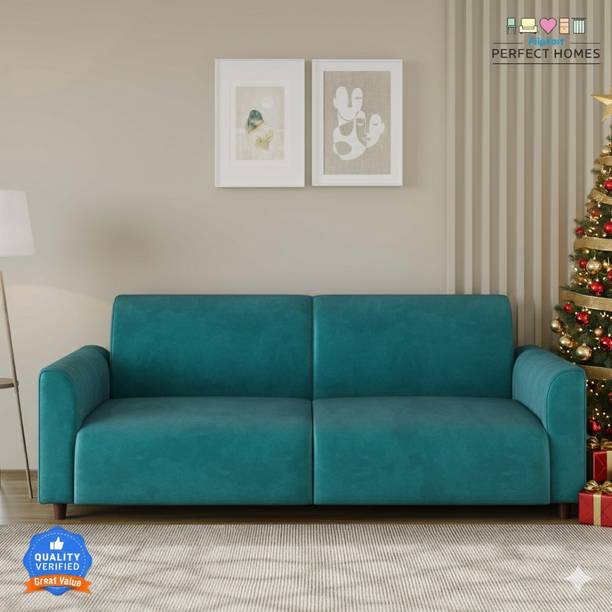 Flipkart Perfect Homes Olivo Premium Velvet Fabric 3 Seater  Sofa