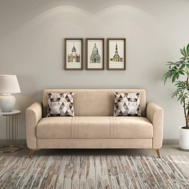 Manorekha Fabric Recliner With Solid Wood Frame For Living Room/ Office/ Guest Room | Fabric 3 Seater  Sofa