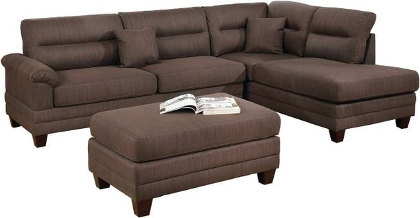 Comfort Couch Lucas 6 Seater Sectional Sofa with Ottoman for Living Room Fabric 6 Seater Sofa Fabric 6 Seater  Sofa