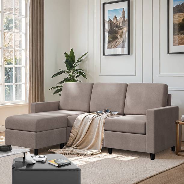 Apostate Emryn 4 Seater L shaped Sectional Sofa For Living Room Fabric 4 Seater  Sofa