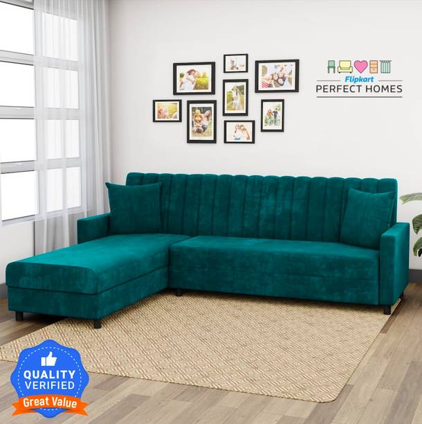 Flipkart Perfect Homes Freya LHS Fabric 6 Seater  Sofa