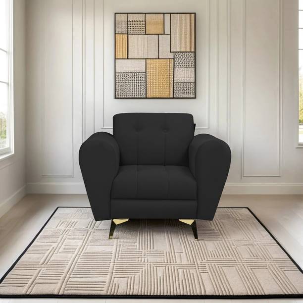 Seventh Heaven Milan Icon 1 Seater Sofa, Extra Spacious, Plush Suede Fabric 1 Seater  Sofa