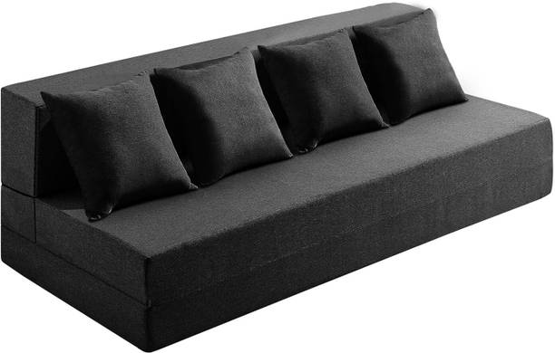 Flipkart Perfect Homes 6X6-FOLDABLE SOFA CUM BED Fabric 4 Seater  Sofa
