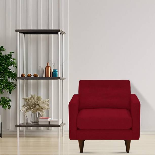 Jeometri Volga Single Seater Sofa for Living Room, Bedroom | Spacious and Comfortable Fabric 1 Seater  Sofa