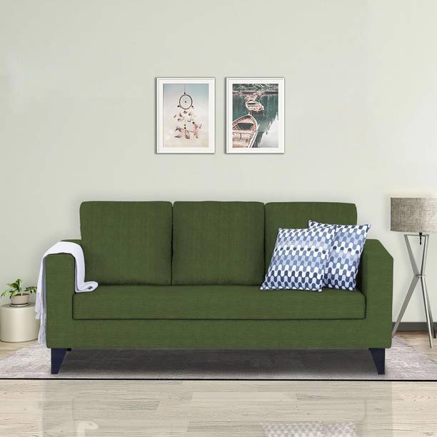 Klenta Home Decor Wooden Frame Three Seater Fabric Sofa For Living Room/ Office/ Guest Room || Fabric 3 Seater  Sofa