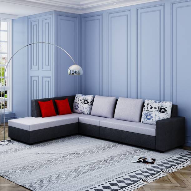 TAJ WORLD Fabric 6 Seater  Sofa