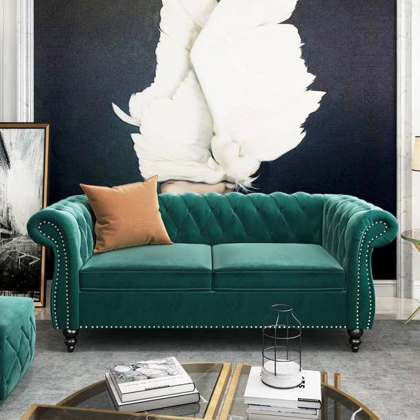 DMK Fully Upholstered Two Seater Fabric Recliner For Living Room/Office/Guest Room | Fabric 2 Seater  Sofa
