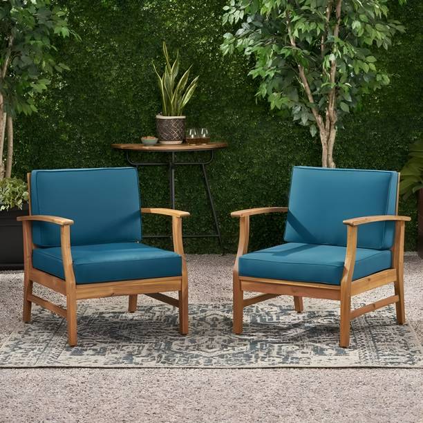 BAGARI ARTS Solid Sheesham Wood Set Of Two Sofa Chair For Living Room | Office | Fabric 1 Seater  Sofa