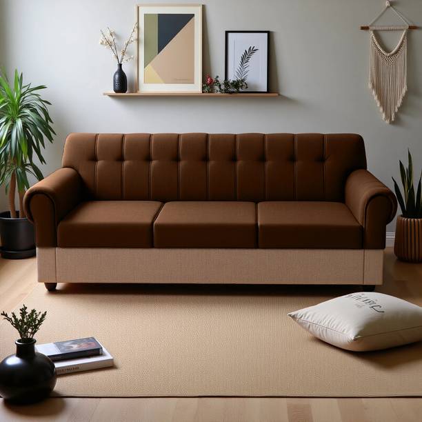 Flipkart Perfect Homes Rapid Quality l Living room Sofa l Jute Fabric 3 Seater  Sofa