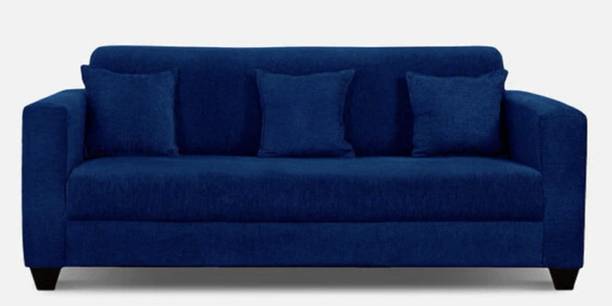 thelazyloft Pearl 3 Seater Dark Blue Fabric 3 Seater  Sofa