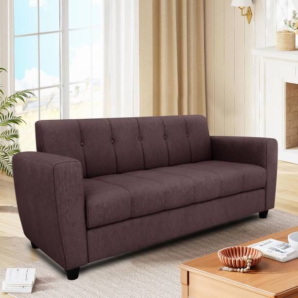 Vansh Furniture Premium Quality Velvet sofa Fabric 3 Seater  Sofa
