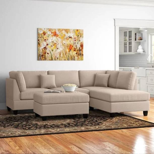 BuyFacturer Berlin Right Facing L Shape Fabric 6 Seater Sofa