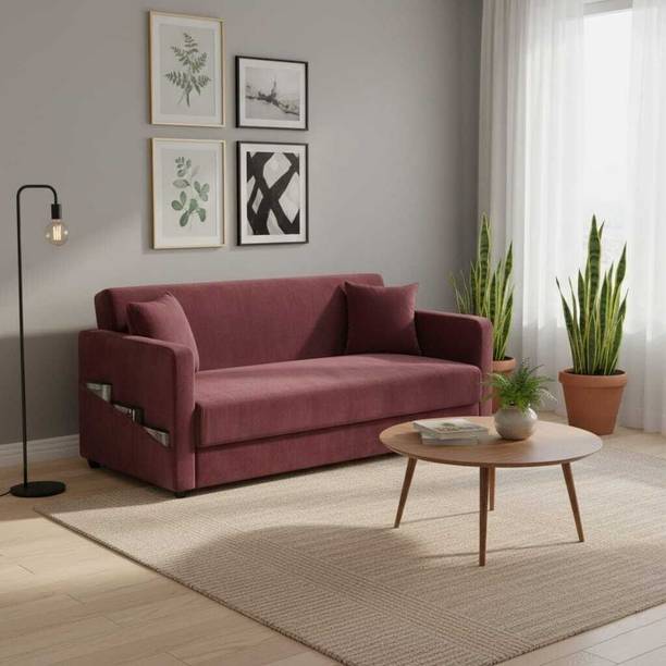 Flipkart Perfect Homes Alleppey Relax Sofa with Soft Fabric Upholstery for Home Living Room Fabric 3 Seater Sofa