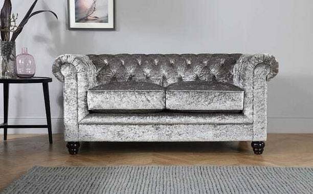 India wood mart Chesterfield Sofa Chestnut Leatherette 2 Seater Sofa Half-leather 2 Seater  Sofa