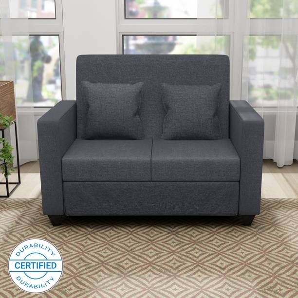 Flipkart Perfect Homes Omega Jut Fabric 2 Seater  Sofa