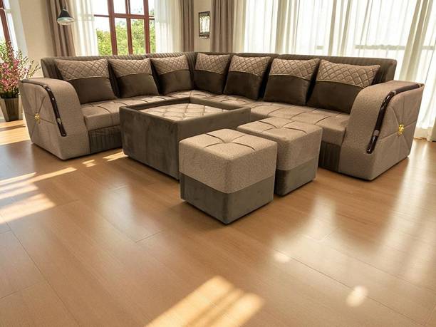 lifestyle furniture LSF03 TAN BROWN Fabric 8 Seater Sofa