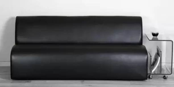 lifestyle furniture Burberry black 3 seater Leatherette 3 Seater  Sofa