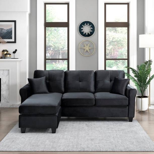 Apostate Oriyan 3 Seater L shaped Sectional Sofa For Living Room Fabric 3 Seater  Sofa