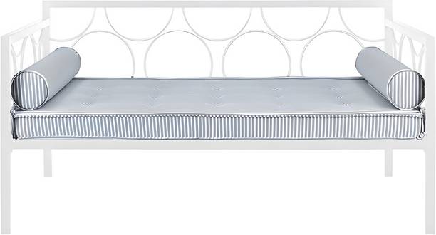 Vibrant Interior White Darell (6x2) Fabric 3 Seater  Sofa