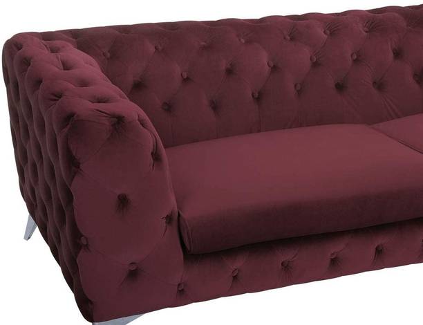 Smarts collection Chesterfield Sofa for Living Room , Hall & Bedroom , Fabric 3 Seater  Sofa