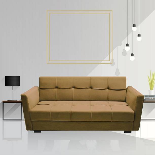 SPECIALITY PANELS Premium Relaxing Satin Cotton Fabric 3 Seater  Sofa