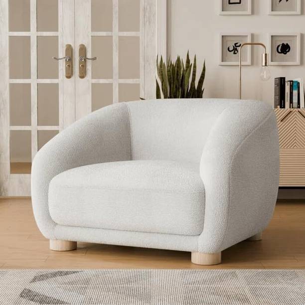 WAKESURE Premium Quality Boucle Fabric 1 Seater Sofa