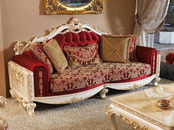 sugandha Premium Quality Jute Fabric 3 Seater  Sofa