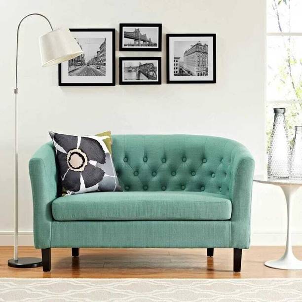 India wood mart Loveseat: 49'' Chesterfield Loveseat Sofa Fabric 2 Seater  Sofa