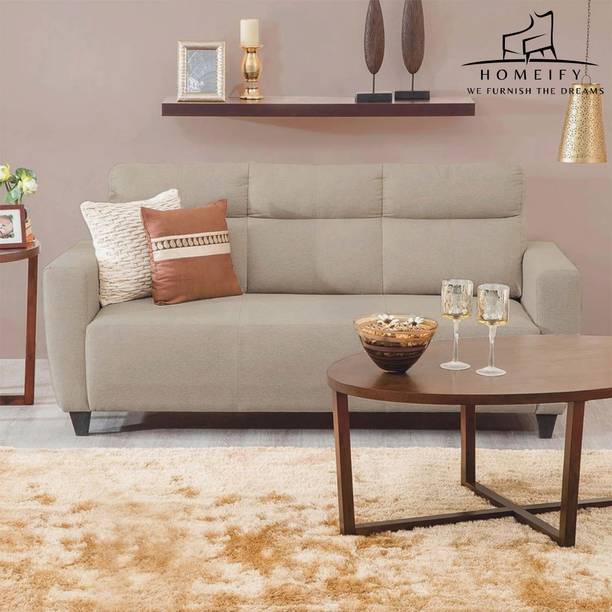 Homeify Emily Fabric 3 Seater Sofa Set For Living Room Fabric 3 Seater  Sofa