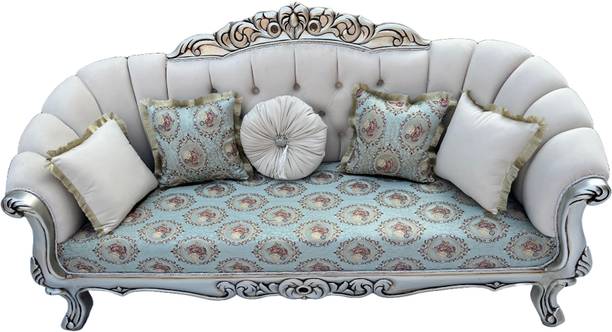 W.S.HANDICRAFTS Fabric 3 Seater  Sofa
