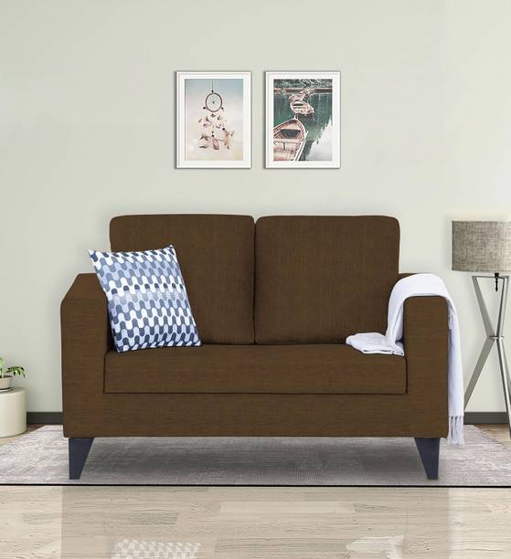 DMK Solid Wood Framed Upholstered Two Seater Fabric Sofa For Living Room/ Office | Fabric 2 Seater  Sofa