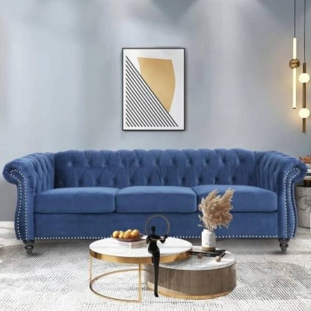 SIYARA DESIGN Fully Upholstered Three Seater Fabric For Living Room/ Office | Fabric 3 Seater  Sofa