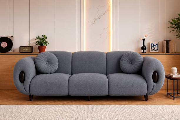 RM HOME Minotti Premium Boucle Fab Modern Design Soft Comfort Superior Craftsmanship Fabric 3 Seater Sofa