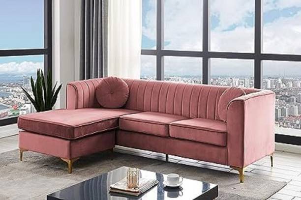 Klenta Home Decor Fabric 'L' Shaped Four Seater Sofa For Living Room/ Office/ Guest Room || Fabric 4 Seater  Sofa
