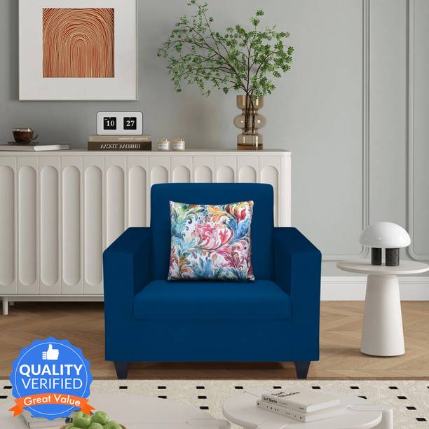 Flipkart Perfect Homes New Crete Fabric 1 Seater  Sofa