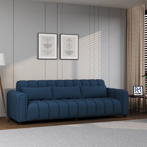 RM HOME Treasure Boucle Premium Fab HR Foam Modern Design Soft Seating Ultimate Comfort Fabric 3 Seater  Sofa