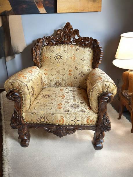 Wood Master Sre Fabric 1 Seater  Sofa