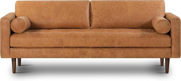 Urban Signature Poly & BarkNapa Furniture | 88.5 inches - Midnight Blue Fabric 3 Seater  Sofa