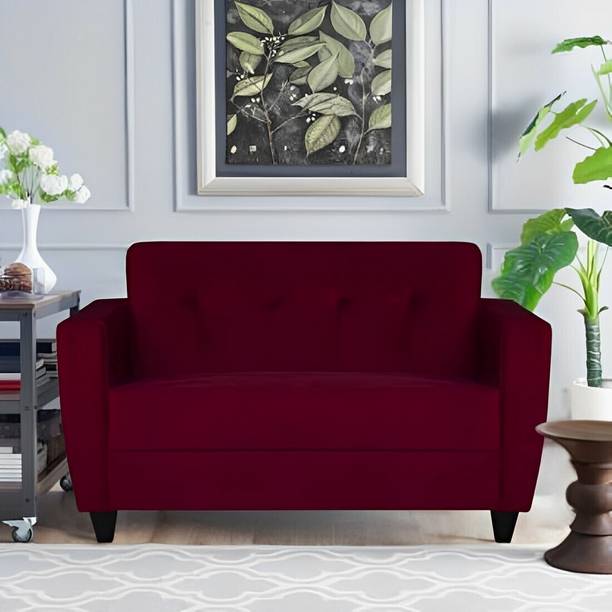 Carftjar Fully Upholstered Two Seater Sofa For Living Room , Bed Room , Office , Cafe Fabric 2 Seater  Sofa