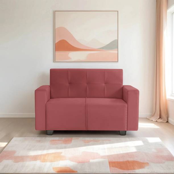 Seventh Heaven London 2 Seater Sofa, Extra Spacious, Plush Suede Fabric 2 Seater  Sofa