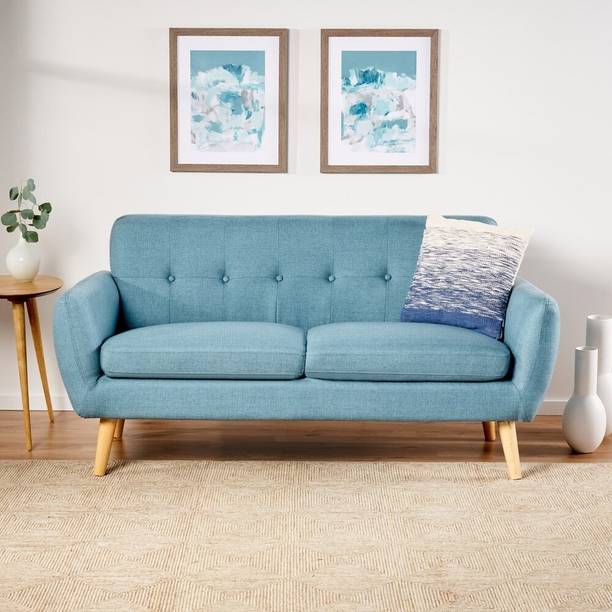 UBOLLO Azure Curve Series Fabric 3 Seater  Sofa